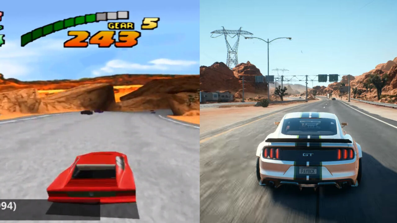 A evolução dos gráficos da série Need for Speed (da primeira em 1994 até 2017)