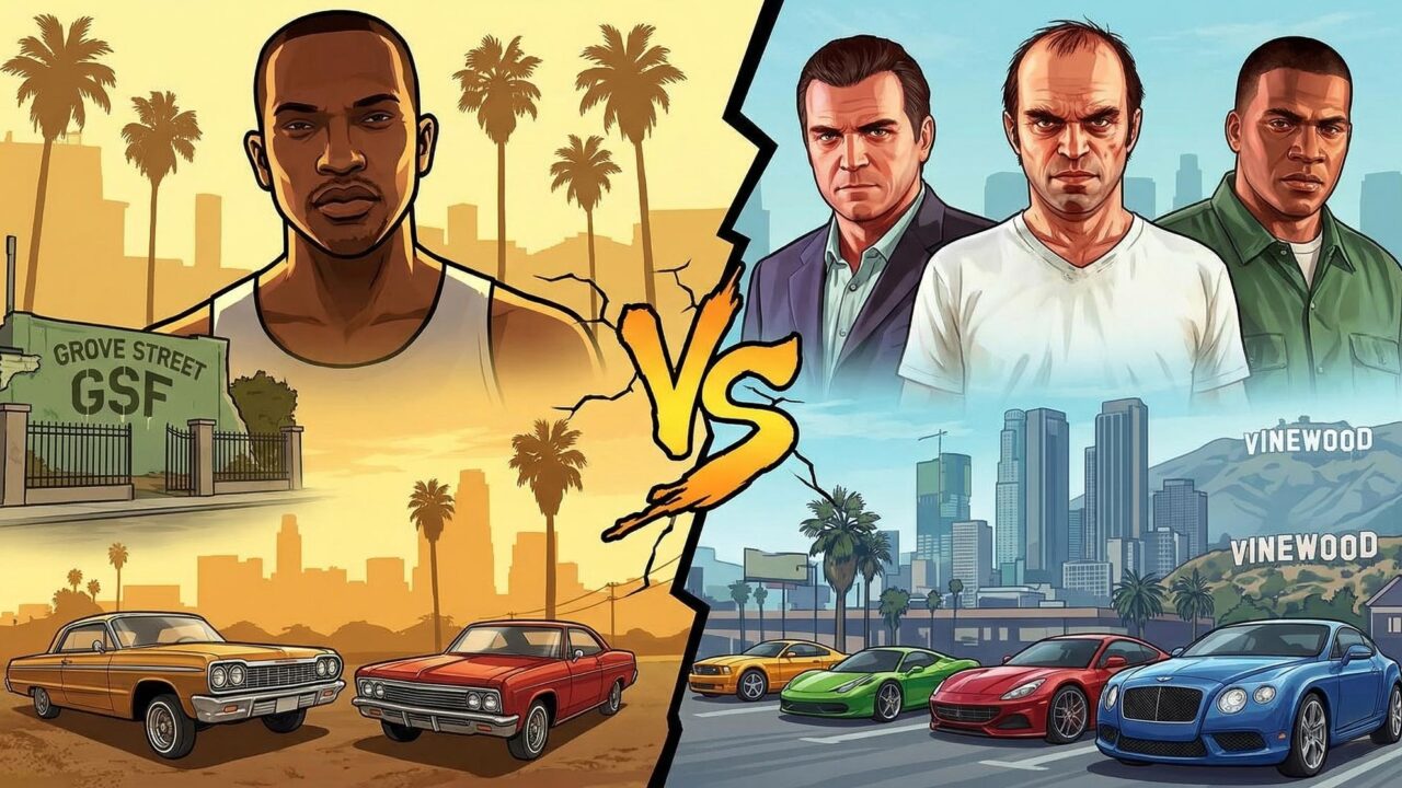 GTA San Andreas vs GTA V: Qual vale mais a pena jogar hoje?