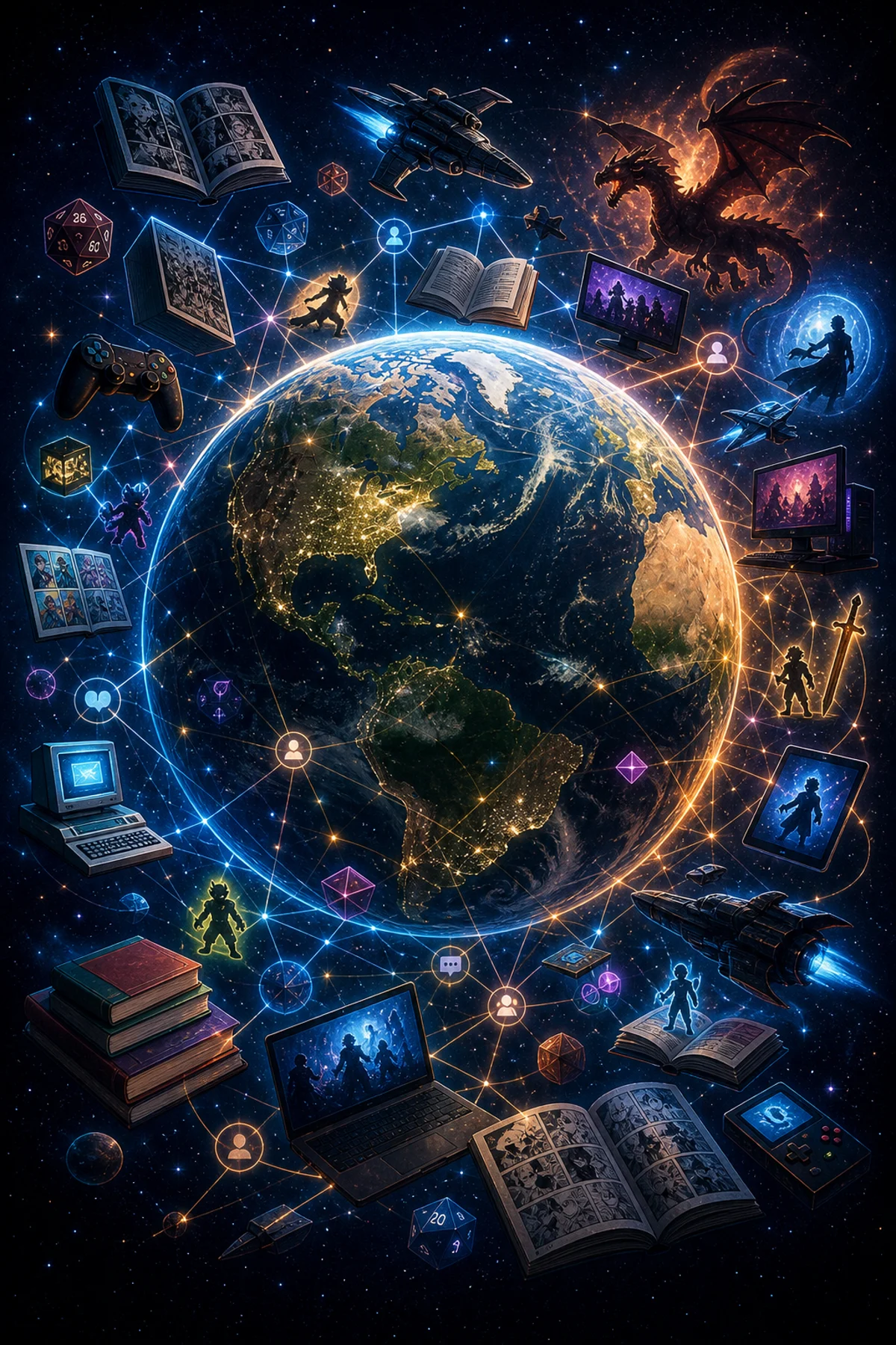 Cultura geek conectando pessoas ao redor do mundo por games, quadrinhos, tecnologia e imaginação