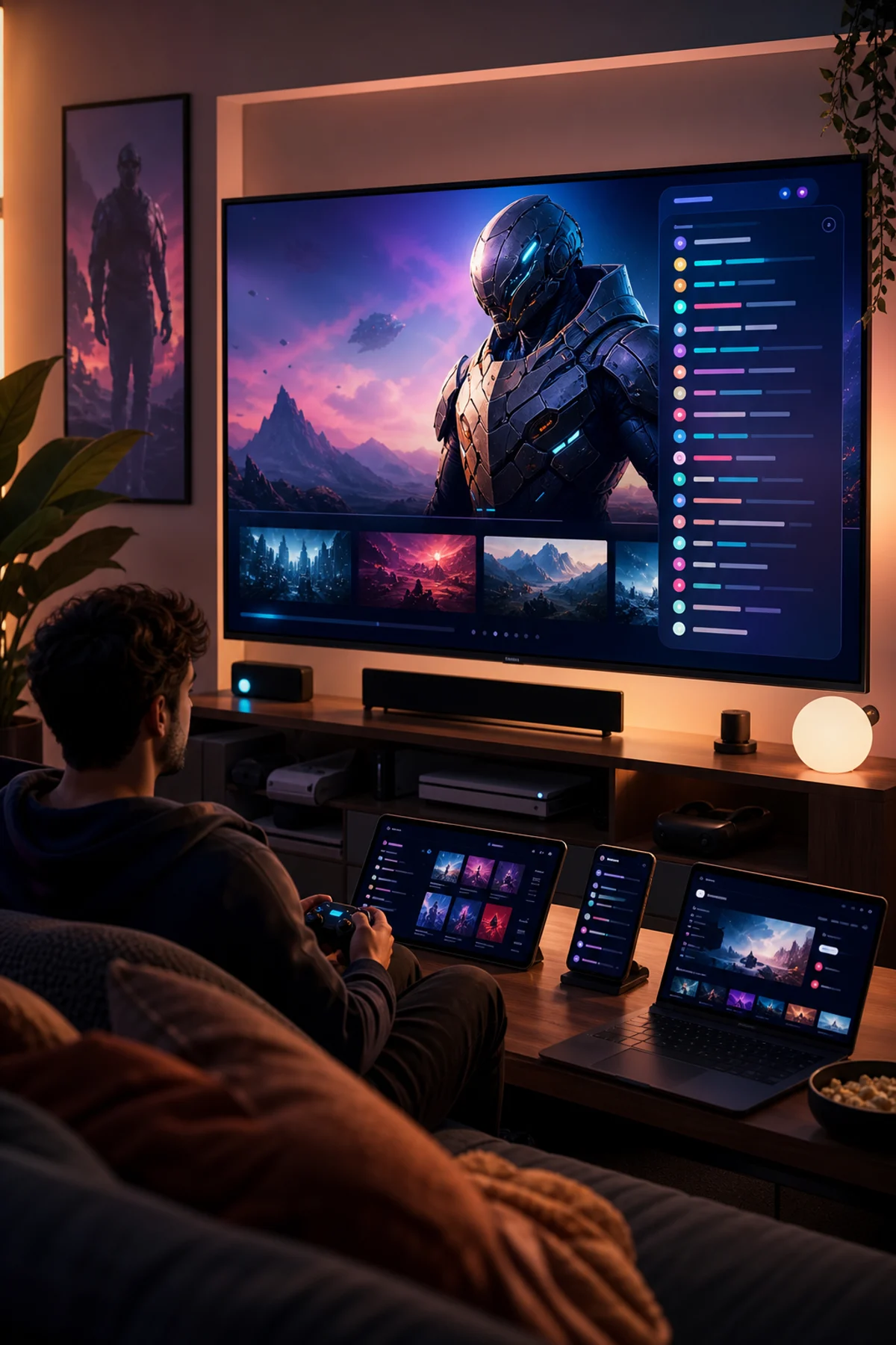 Apresentação digital de games substituindo a conferência tradicional