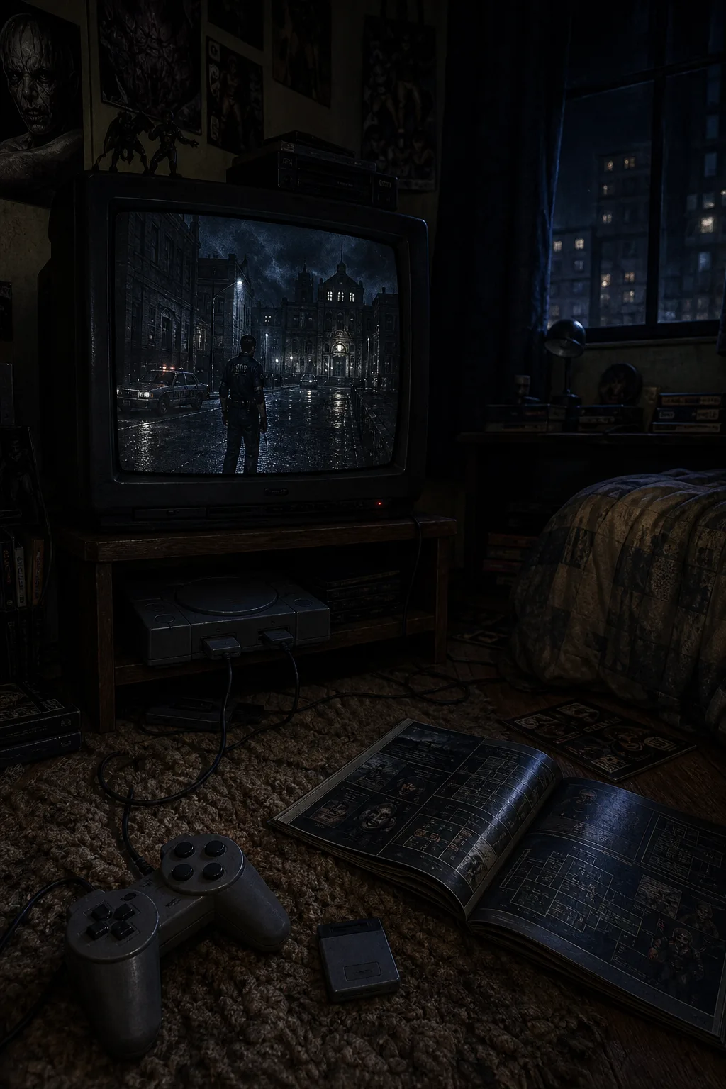 Raccoon City na memória brasileira com PlayStation, locadora e revista de detonado Raccoon City na memória brasileira com PlayStation, locadora e revista de detonado