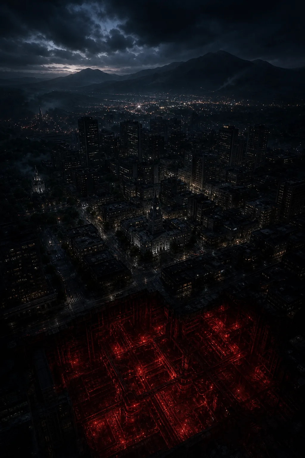 Raccoon City antes do desastre com sinais de contaminação escondidos sob a cidade Raccoon City antes do desastre com sinais de contaminação escondidos sob a cidade
