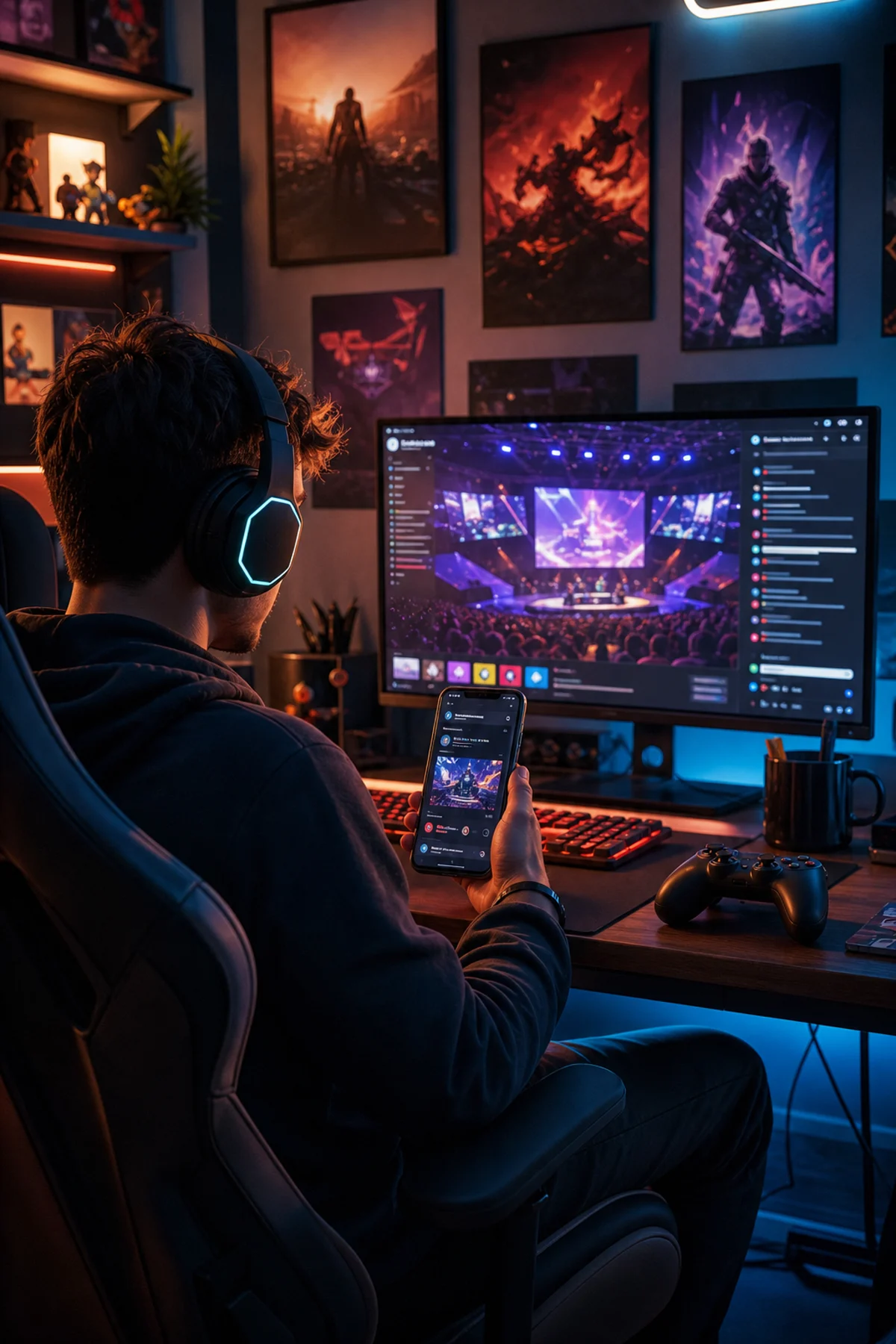 Jogador brasileiro assistindo ao Summer Game Fest e comentando eventos digitais de games