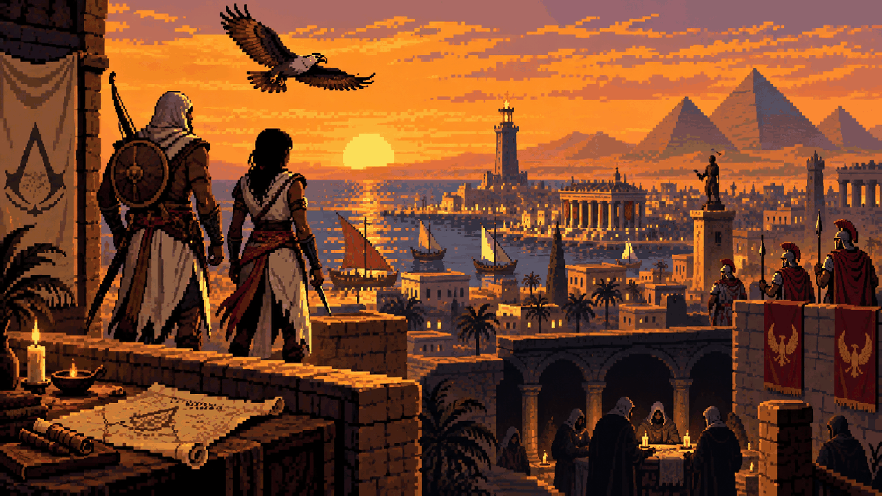 Bayek, Aya e a origem dos Ocultos em Assassin's Creed Origins