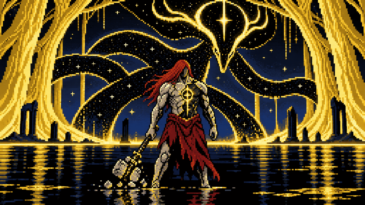 Radagon no confronto final dentro da Árvore Sagrada