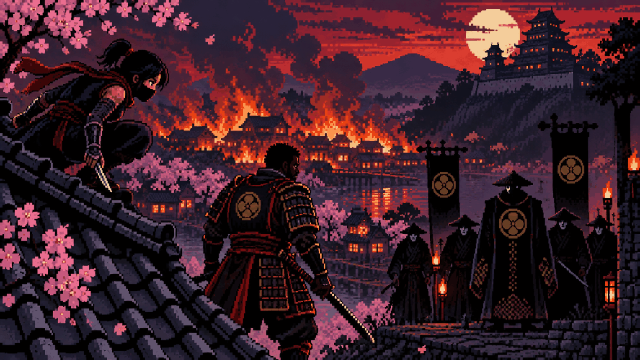 Naoe e Yasuke no Japão Feudal em Assassin's Creed Shadows
