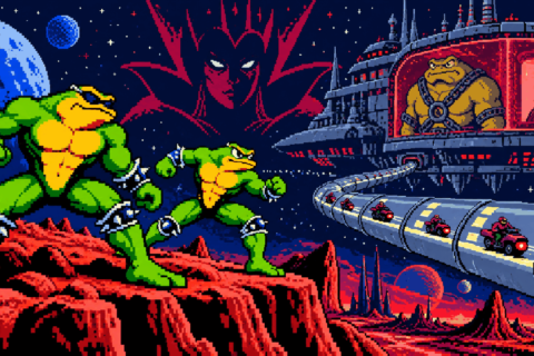 A história completa de Battletoads: Turbo Tunnel, Dark Queen e resgate