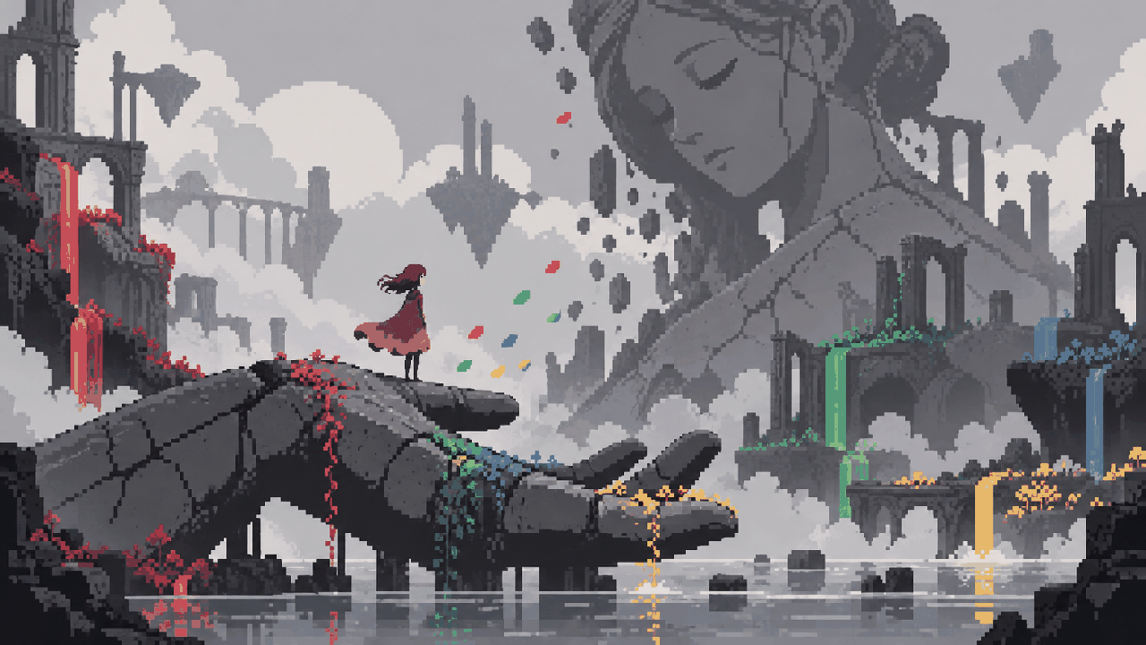 A história completa de GRIS: luto, cores e final explicado