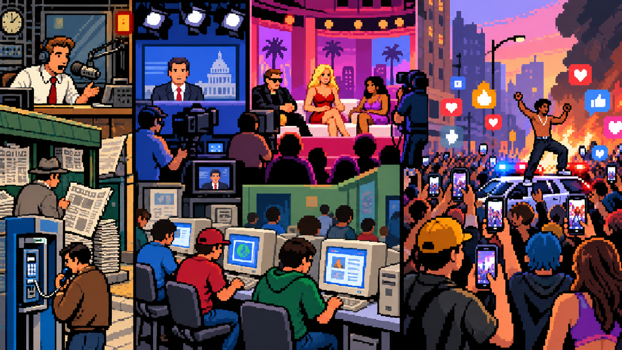 Evolução da mídia em GTA do rádio às redes sociais
