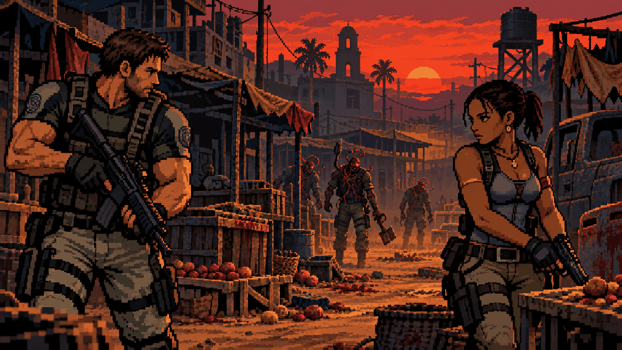 Chris e Sheva investigando Kijuju na África