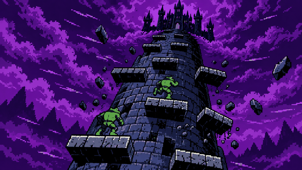 Tower of Shadows com torre giratoria plataformas e vento