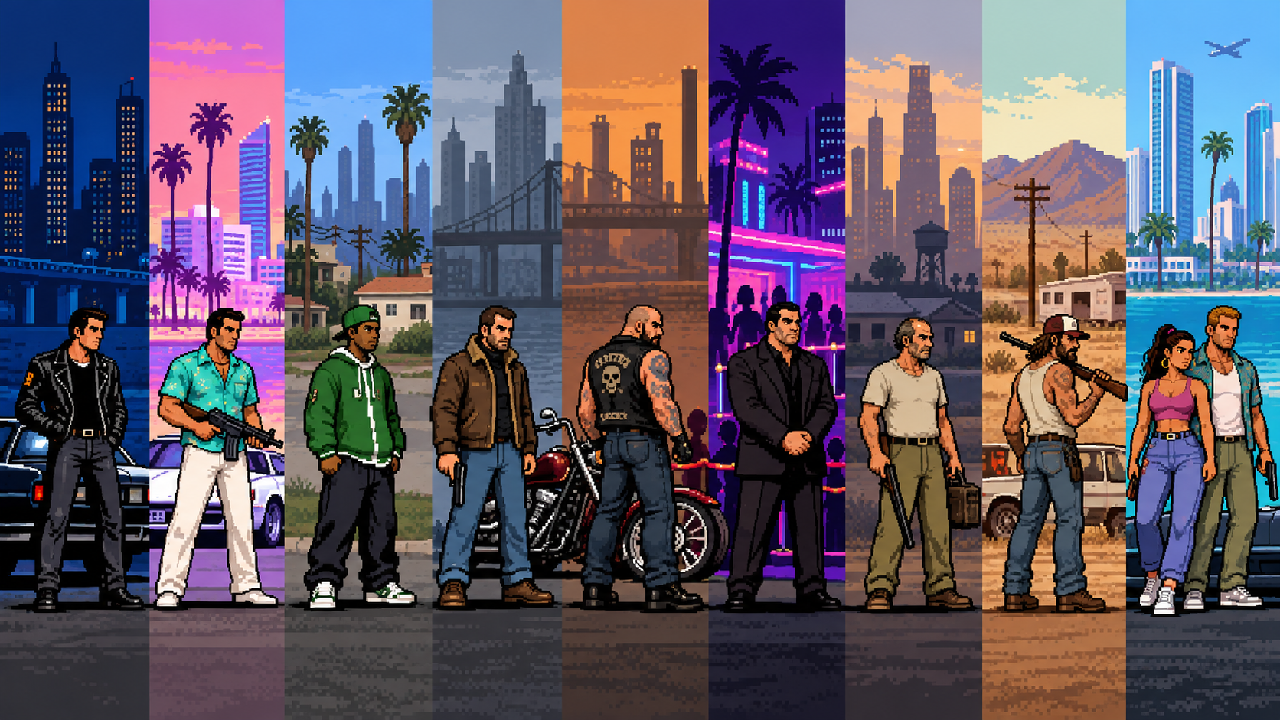 A evolução dos protagonistas de GTA: de Claude a Lucia