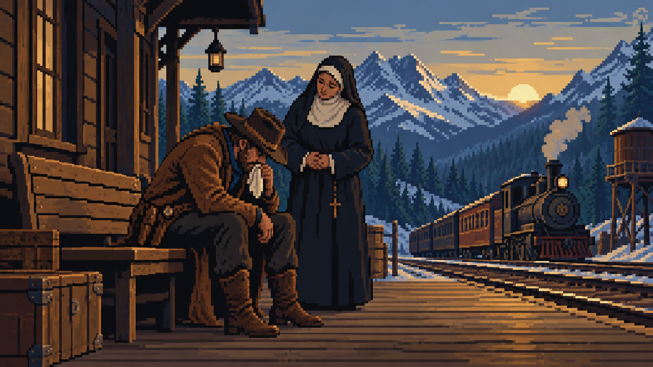 Arthur Morgan reflete sobre a tuberculose em uma estação de trem